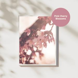 Pink Cherry Blossoms Printable Wall Art