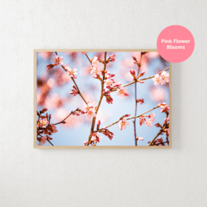 Pink Flower Blooms Printable Wall Art