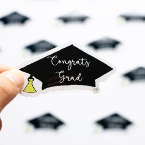 Congrats Grad Die Cut Sticker