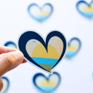 Love The Beach Die Cut Sticker