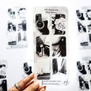 Black and White Aesthetic Photo Sticker Sheet